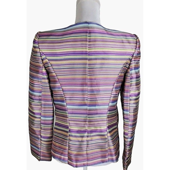 Lily & Taylor Couture New York/Paris ~ Woman Size 8~ Multicolor Blazer Jacket. - Picture 3 of 9